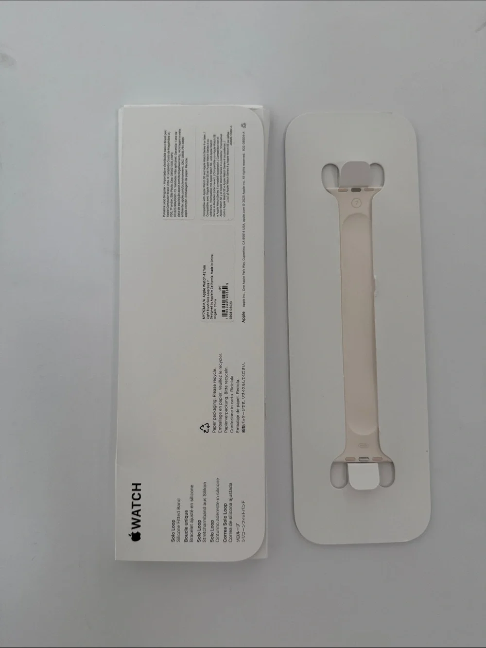 Apple Blush Solo Loop NWT- Pale Pink/Cream
